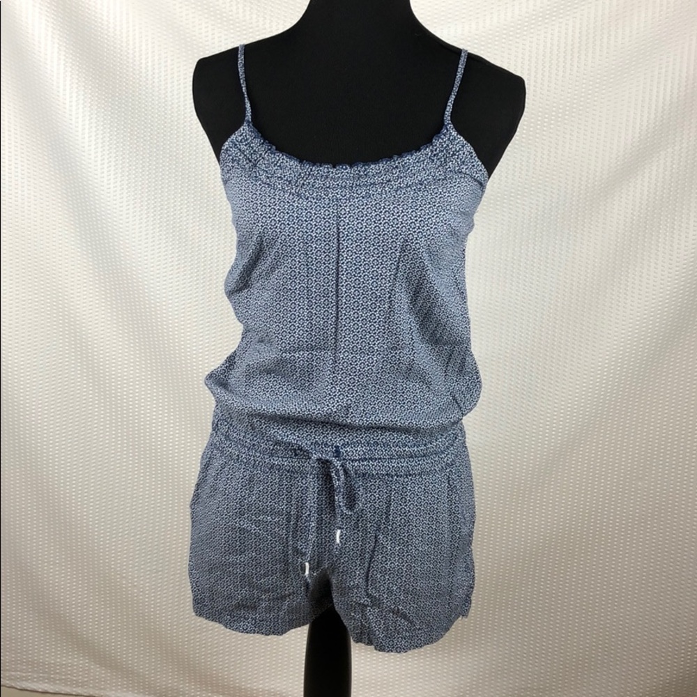 blue floral print romper, Aeropostale